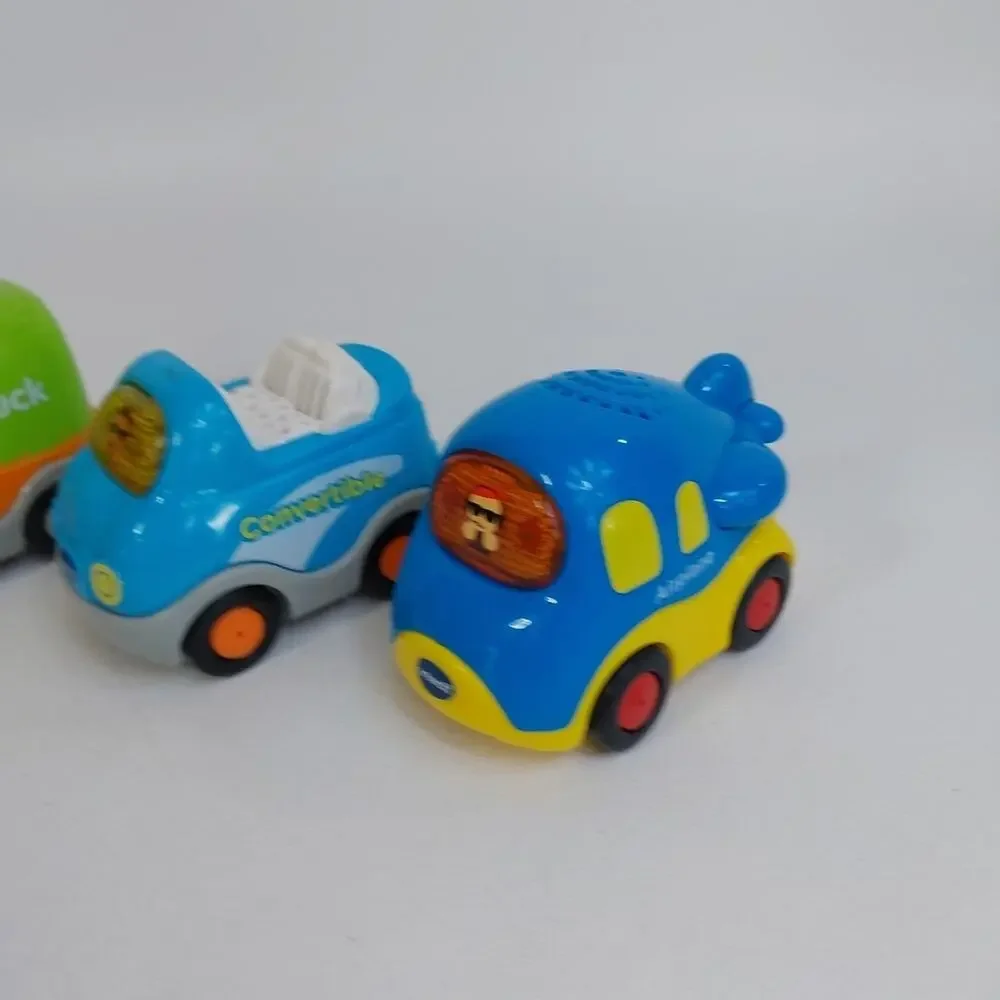 Vtech Go Go Smart Wheels Green Orange‎ Truck, Blue Convertible, Blue Airplane